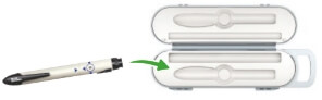 Image of aluetta pen to be inserted back into the storage box